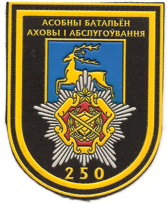 Нарукавный знак 250-го отдельного батальона охраны и обслуживания МО Республики Беларусь