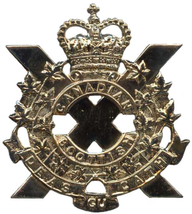 Кокарда знак на гленгерри Канадского Шотландского полка Принцессы Марии