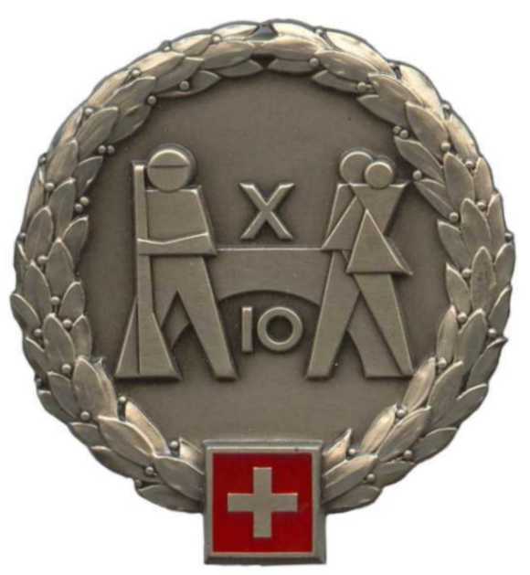 Беретный знак 10-й бригады территориальных войск Швейцарской армии