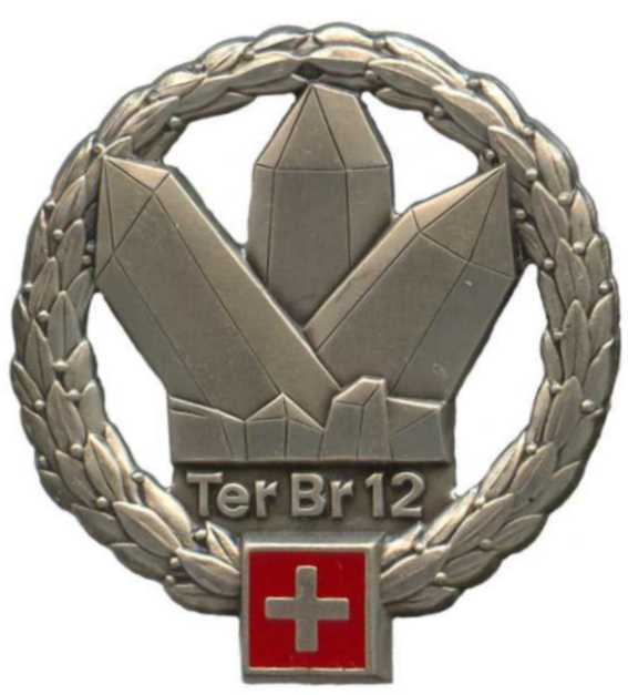 Беретный знак 12-й бригады территориальных войск Швейцарской армии