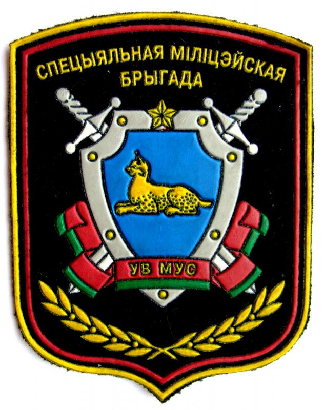 шеврон 6-ой отдельной специальной милицейской бригады ВВ РБ в/ч 5525 (г.Гомель).