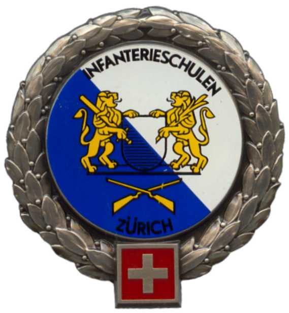 Беретный знак пехотной школы г. Цюриха сухопутных войск Швейцарской армии