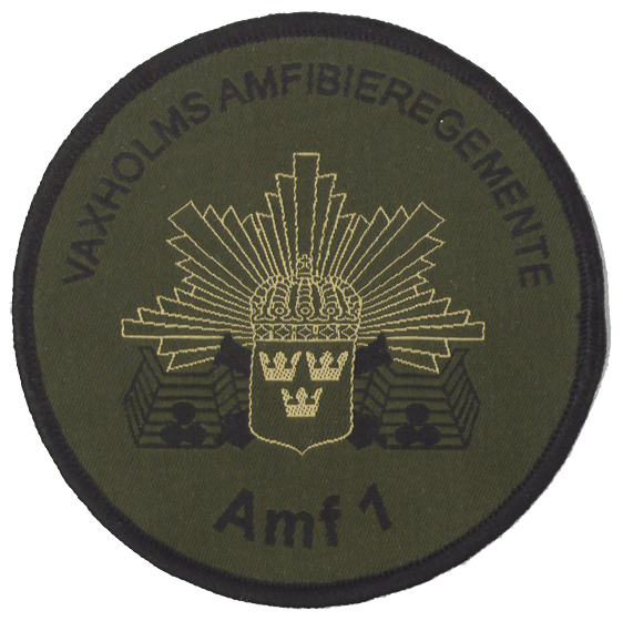 Нарукавный знак 1-го амфибийного полка ВМФ Швеции