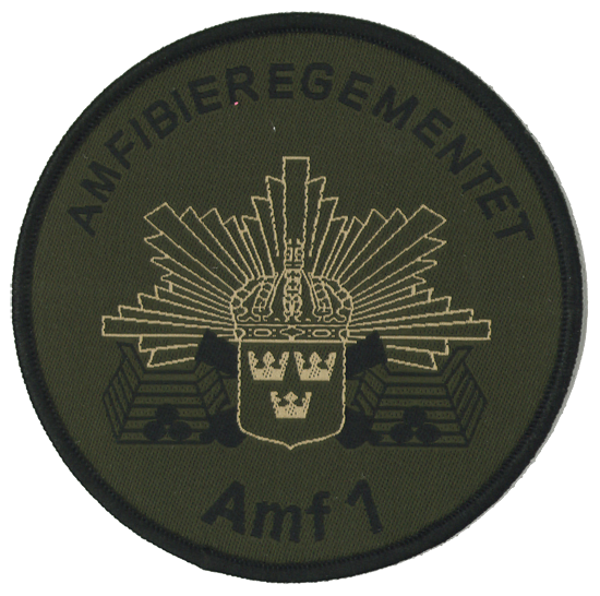 Нарукавный знак 1-го амфибийного полка ВМФ Швеции