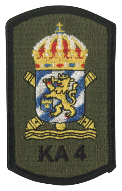 Patch 4 coastal artillery regiment Navy Sweden