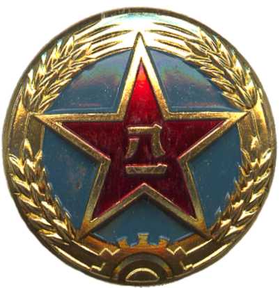 Кокарда эмблема на кепи Сухопутных сил и Второй артиллерии НОАК