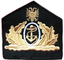 Izšūti emblēma par cepuri Navy Albānija