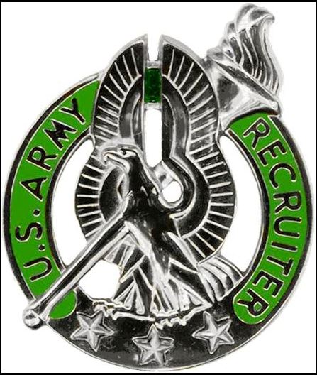 Army Basic Recruiter Indentification Badge