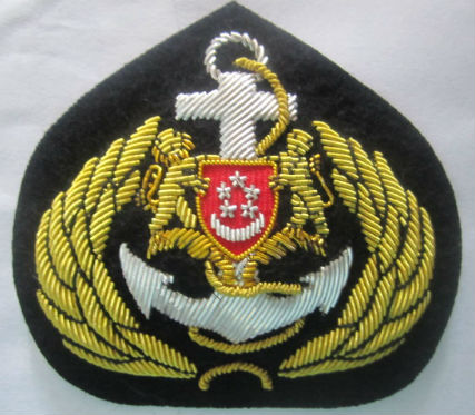 Navy Hand Embroidered Bullion Badge