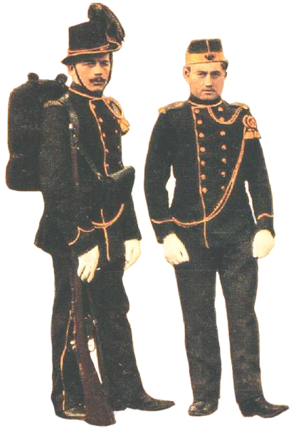 Униформа бельгийских егерей и карабинеров 1914 года