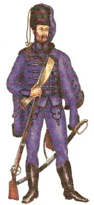 униформа рядового Сербского гусарского полка, 1741-1761 годы