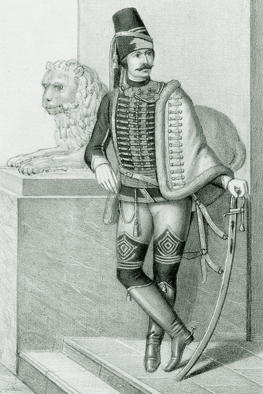 Офицер гусарского полка, 1760-1761 годы.