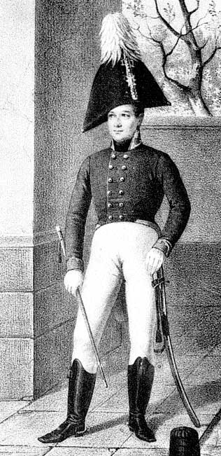 Офицер Изюмского гусарского полка в виц-мундире, 1802-1803 годы.