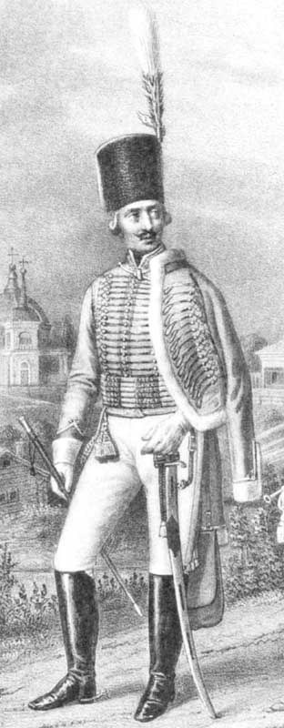 Униформа генерала Елизаветградского гусарского полка, 1797-1801 годы.