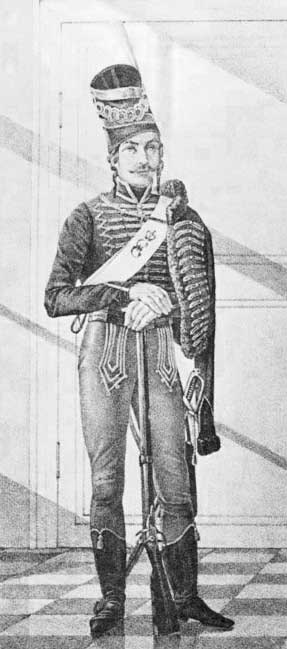 Униформа рядового Ольвиопольского гусарского полка, 1788-1796 годы