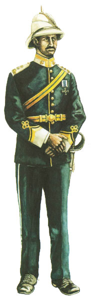 Парадная униформа офицера Королевского служебного корпуса Индийской армии (лейтенант с «королевским индийским патентом»), 1939-1940 годы.