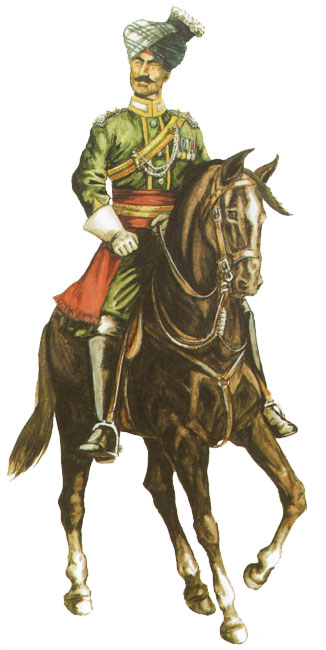 Риссалдар Королевского Декканского (9-го) конного полка в парадной униформе, 1939 год.