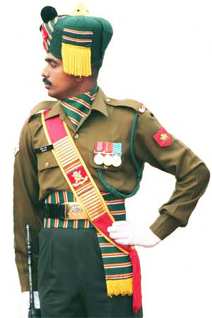 Полковая парадная униформа Мадрасского полка (The Madras Regiment).