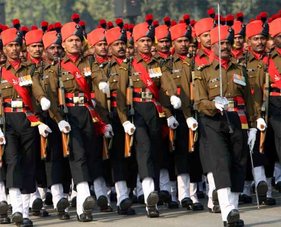 Парадная униформа полка легкой пехоты Маратха (The Maratha Light Infantry).