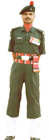 Полковая униформа полка легкой пехоты Маратха.
