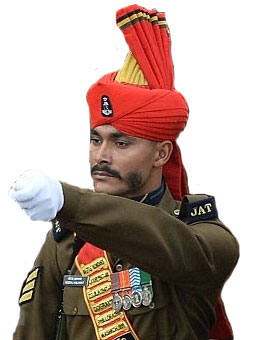 Головной убор военнослужащих Джатского полка (The Jat Regiment).