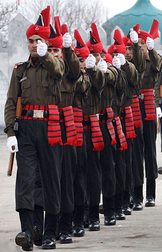Полковая униформа Легкой пехоты Джаммы и Кашмир (Jammu and Kashmir Light Infantry).