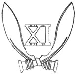 Полковая эмблема 11-го полка гуркхских стрелков (11 Gorkha Rifles).