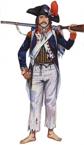 французский пехотинец в полевой униформе