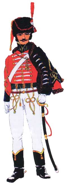 униформа офицера гусарского эскадрона армии Перу
