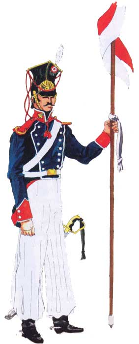 унифома улан 1-го линейного кавалерийского полка, 1827 год
