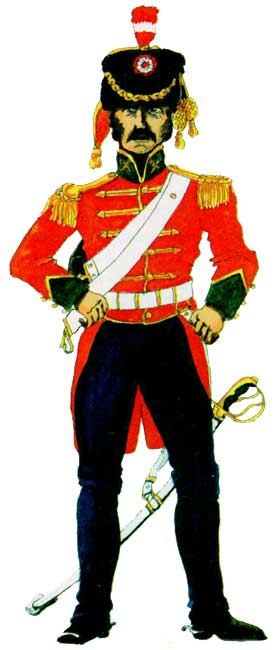 Первый сержант (Sargento Primero) гренадерского полка Каллао (Regimiento granaderos del Callao), 1830 год