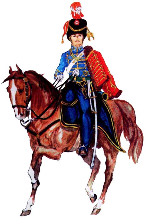 Офицер кавалерийского полка «Гусары Жунина» (Husares de Junín), 1832 год
