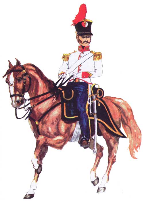 униформа офицера эскадрона «Lanceros del Perú», 1824 год