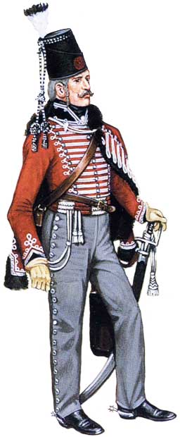 Униформа сержант-майора прусского гусарского полка №8, 1806 год - Uniforms sergeant major of the Prussian Hussars №8, 1806.