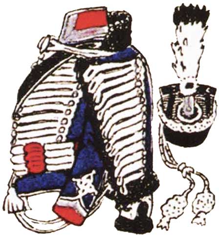 Униформа унтер-офицера 1-го Бранденбургского гусарского полка, 1808-1814 годов