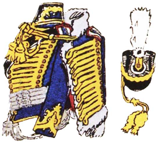 Униформа офицера Померанского гусарского полка, 1810-1814 годов