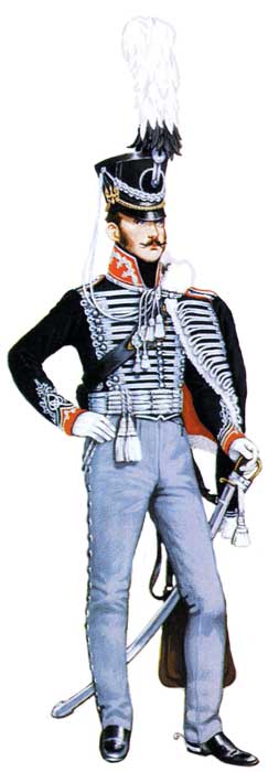 Униформа офицера Бранденбургского гусарского полка (№3), 1808-1813 годы - Uniformen Offizier Brandenburg Hussars (№3), 1808-1813 Jahre.