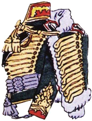 Униформа офицера 2-го Силезского гусарского полка, 1808-1814 годов