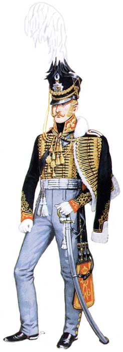 Униформа офицера гусарской роты нормального эскадрона, 1811-1813 годы.