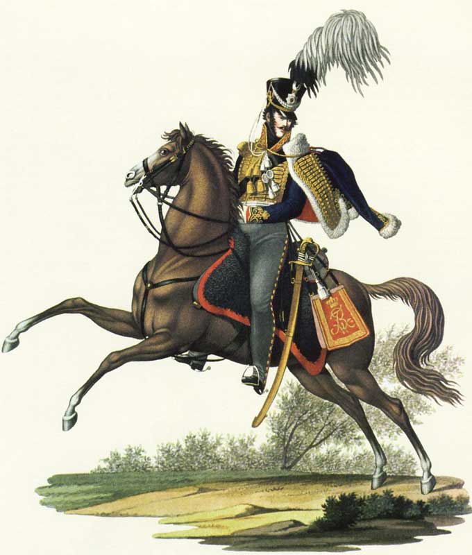 Офицер Образцового гусарского эскадрона, 1812-1814 годы - Officer Exemplary Hussars Squadron, 1812-1814 years