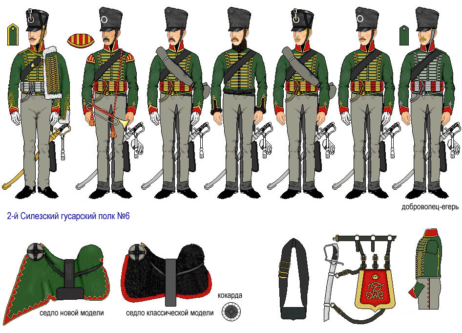 Униформа 2-го Силезского гусарского полка №6, 1815 год