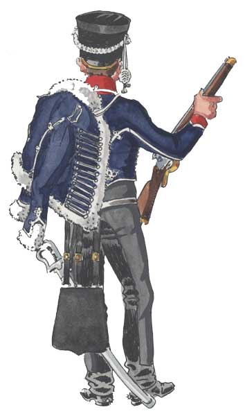 Гусар прусского Бранденбургского гусарского полка, 1815 год - Hussar preußischen Husaren Brandenburg 1815.