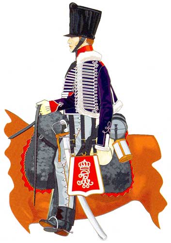 Униформа прусского 3-го гусарского полка, 1814 год - Uniformen preußischen Husaren 3. 1814