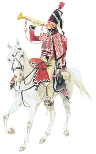 Униформа трубача прусского гусарского полка фон Блюхера (von Blücher) № 8, 1808 год - Uniforms trumpeter Prussian Hussars von Blucher