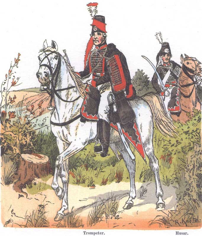 Гусарский полк фон Кехлера (von Köhler), 1792 год