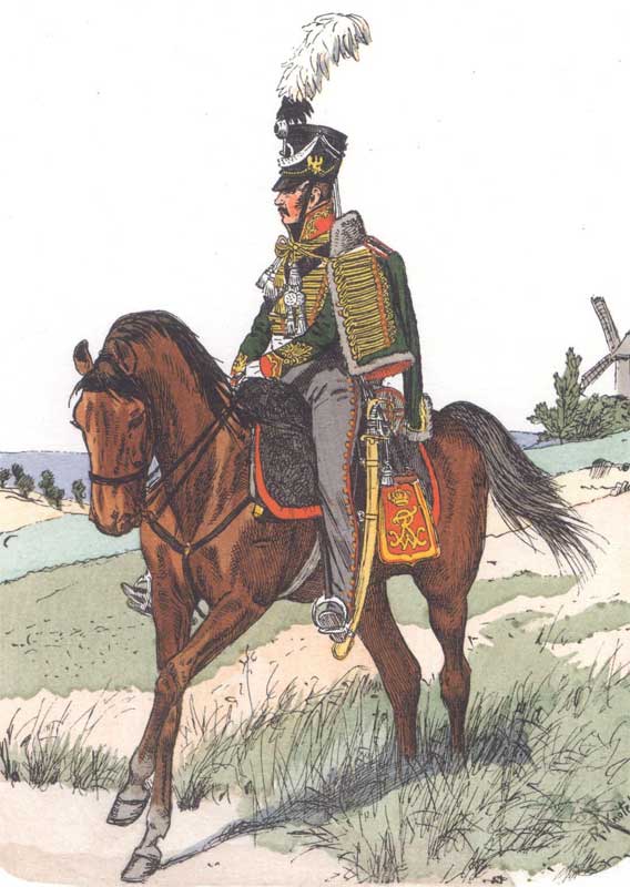 Офицер 2 Силезского гусарского полка, 1812 год