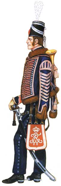 Униформа трубача 2-го прусского гусарского полка, 1806-1807 годы - Uniforms trumpeter Prussian 2nd Hussars, 1806-1807 years