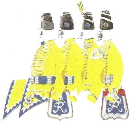 Униформа 7-го гусарского полка, 1771-1806 годы. Uniformen der 7. Husaren 1771-1806 Jahren.