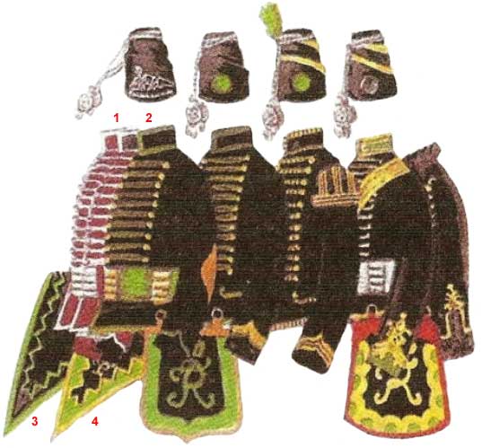 Униформа прусского 8-го гусарского полка. Uniforms Prussian 8th Hussars.