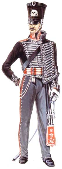 Униформа капитана 1-го лейб-гусарского полка - Uniformen Kapitän 1. Das Leben Husaren-Regiment